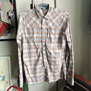 Orvis Pro Stretch Shirt. Size Small. Grey/Orange.